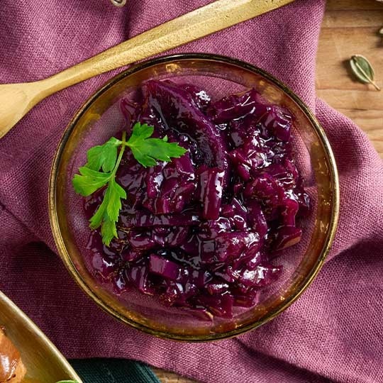 Red Cabbage with Apple Microwaveable Side Dish