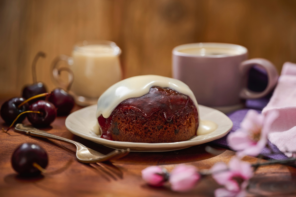 Black Forest Pudding With Custard