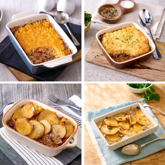 Gluten Free Ready Meals - Hearty Shepherd's Pie, Hearty Cottage Pie, Hearty Steak Hotpot, Chicken & Mushroom Hotpot