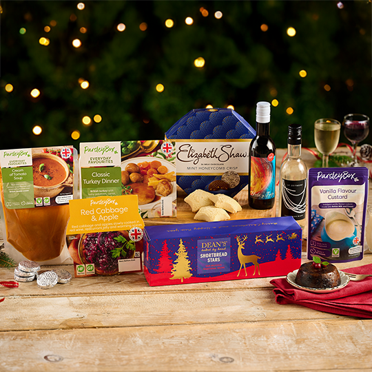 A group shot of products included in the 'With you in Spirit" Christmas Collection