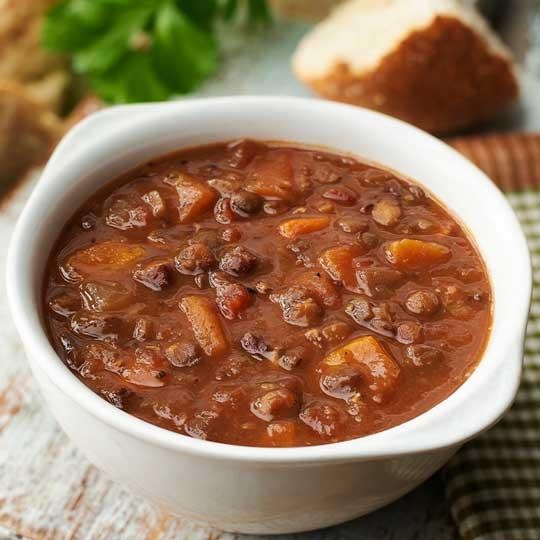 Chunky Lentil & Bacon Soup
