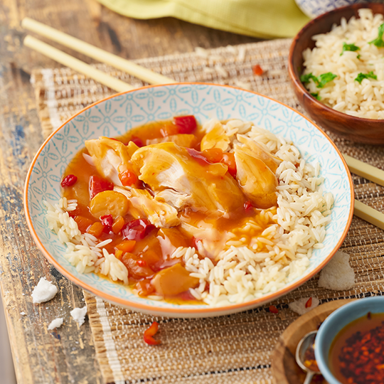 Sweet & Sour Chicken With Rice Microwave Ready Meal