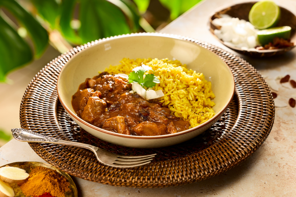 Fruity Chicken Curry with rice