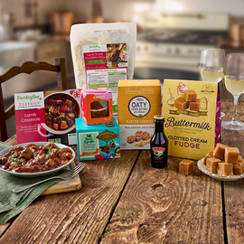 A group image of all the products included in the Thinking of you box