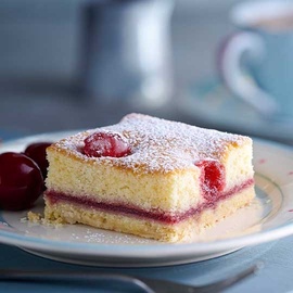 Cherry Bakewell Slice