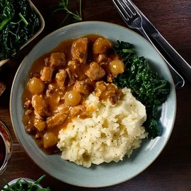 Coq au Vin with Mashed Potatoes