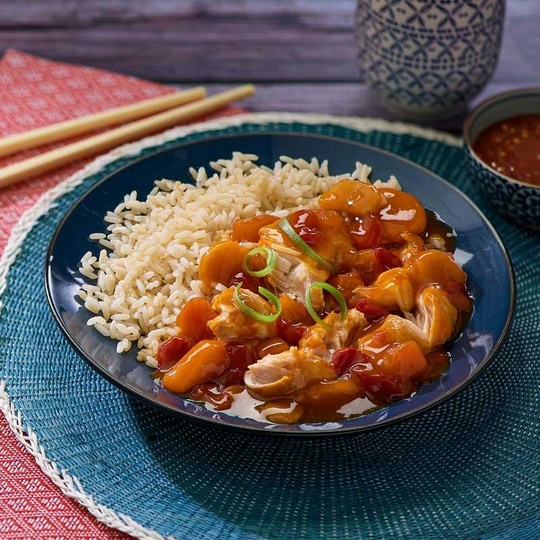 Sweet & Sour Chicken With Rice Microwave Ready Meal