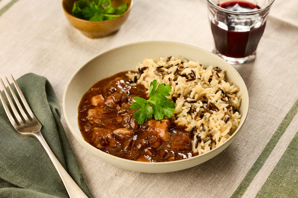 Coq Au Vin with rice