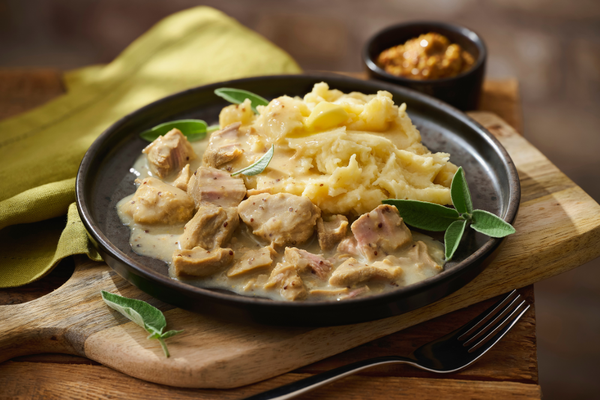 Mustard Pork with mash