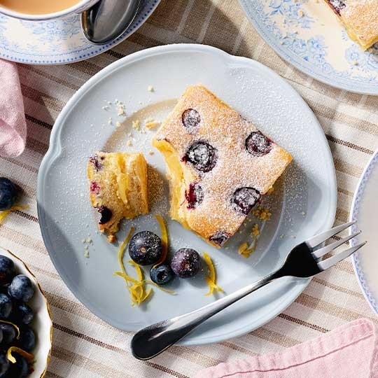 Lemon & Blueberry Bakewell Slice
