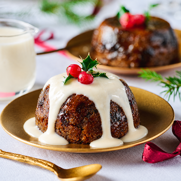 Christmas Pudding with Custard