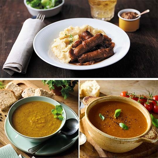 Gluten free meal selection