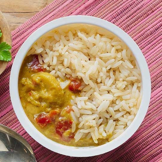 Vegan Thai Green Curry with Rice Lunch Pot