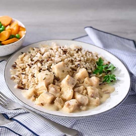 Smoked Haddock and Bacon with Rice