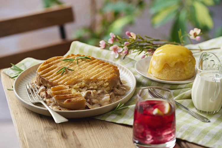 Chicken Bacon Pie & Lemon Sponge Banner
