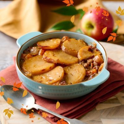 An Image of Pork & Apple Hotpot on a table
